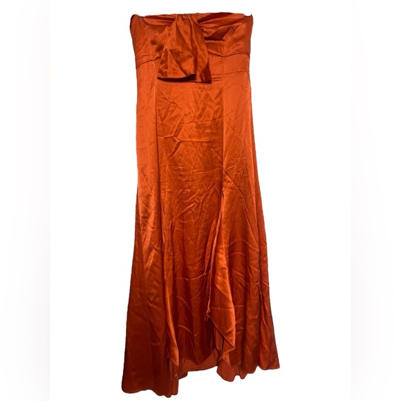 cinq a sept Dresses & Skirts - Cinq à Sept Silk Dress Women’s XS Vibrant Orange Strapless Maxi Formal